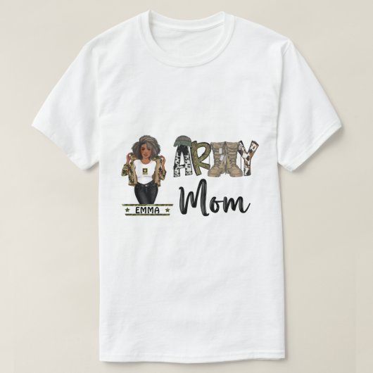 RD Personalisiert Army Mama Shirt, Militär T-Shirt (Design vorne)