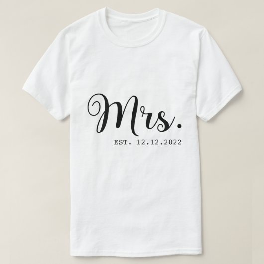 RD Personalisiert Mr. and Mrs., Custom Wifey und H T-Shirt (Design vorne)