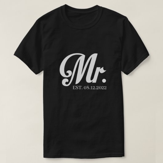 RD Personalisiert Mr. und Mrs. Shirt, Just Married T-Shirt (Design vorne)