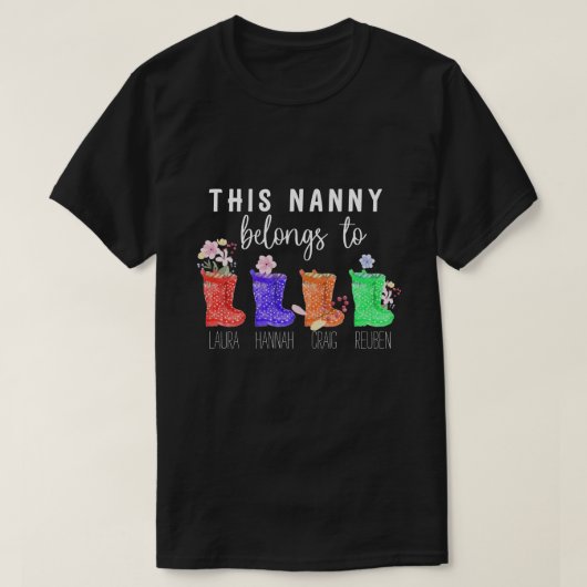 RD Personalisiert Nanny gehört zu Oma Geschenke T-Shirt (Design vorne)