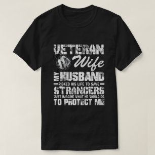 RD Personalisiert Veteran Ehefrau, Soldat der Arme T-Shirt