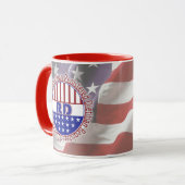 RD Registriert Diätitisches PATRIOTISCHES LOGO Tasse (Vorderseite Links)