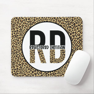 RD Registriert Dietitian Cheetah Print RD Geschenk Mousepad