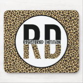 RD Registriert Dietitian Cheetah Print RD Geschenk Mousepad (Vorne)