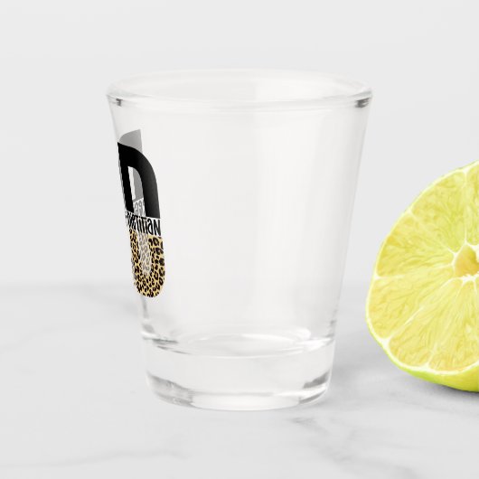 RD Registriert Dietitian Cheetah Print RD Geschenk Schnapsglas (Rechts)