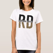RD Registriert Dietitian Cheetah Print RD Geschenk T-Shirt (Vorderseite)