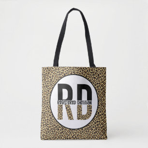 RD Registriert Dietitian Cheetah Print RD Geschenk Tasche
