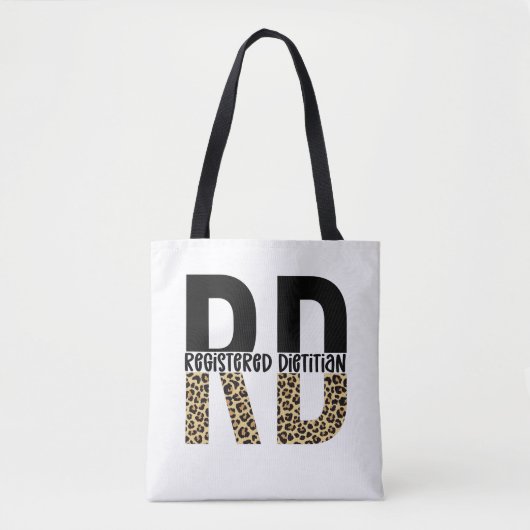 RD Registriert Dietitian Cheetah Print RD Geschenk Tasche (Vorderseite)