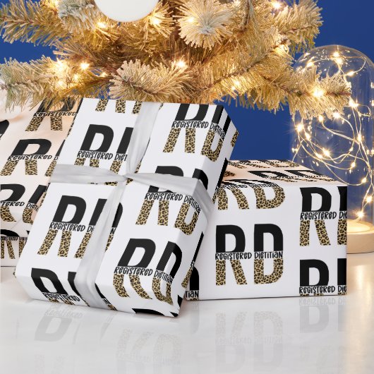 RD Registriert Dietitian Cheetah Print RD Gift Geschenkpapier (Feiertage)