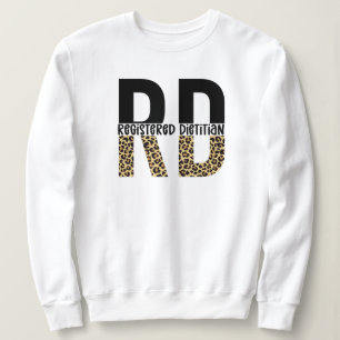 RD Registriert Dietitian Cheetah Print RD Gift Sweatshirt