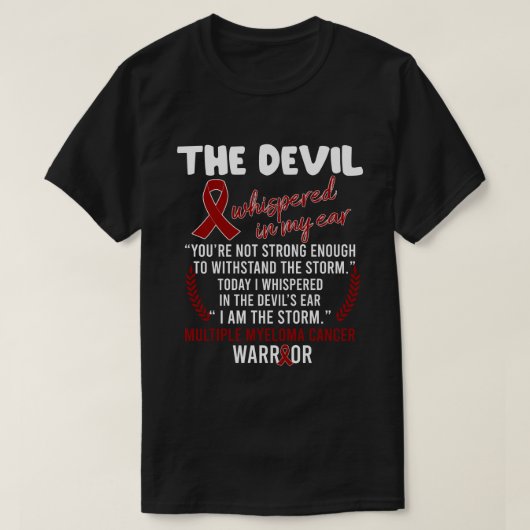 RD the Devil - Multiple Myeloma Cancer Awareness S T-Shirt (Design vorne)