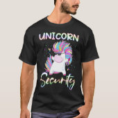 RD Unicorn Security Rainbow Muscle Manly Funny T-Shirt (Vorderseite)