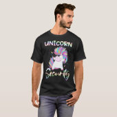 RD Unicorn Security Rainbow Muscle Manly Funny  T-Shirt (Vorne ganz)