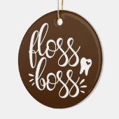 RDH, niedlicher Zahnarzt für Zahnhygiene Keramik Ornament (Links)