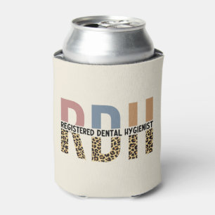 RDH Registered Dental Hygienic Leopard Typografy Dosenkühler