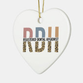 RDH Registered Dental Hygienic Leopard Typografy Keramik Ornament (Links)