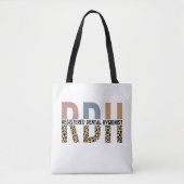 RDH Registered Dental Hygienic Leopard Typografy Tasche (Vorderseite)
