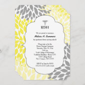 RDH RN BSN Abschluss feiert gelbgraues Jubiläum Einladung (Vorne/Hinten)