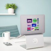 RDN-Aufkleber - Vielfalt Seite 4 + SOAP Aufkleber (Laptop auf Schreibtisch)