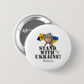 Rdos Steht Mit Ukraine Zelensky Flagge Rdos Button (Vorne & Hinten)