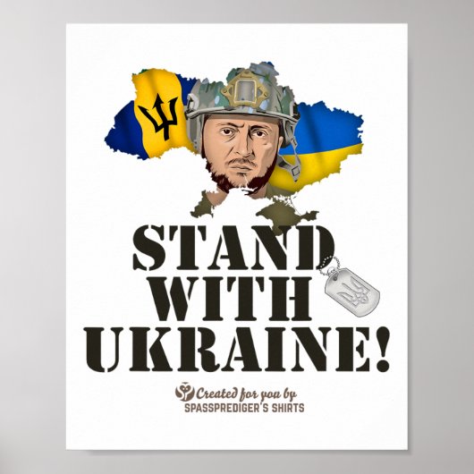 Rdos steht mit Ukraine Zelensky Flagge Rdos Poster (Vorne)