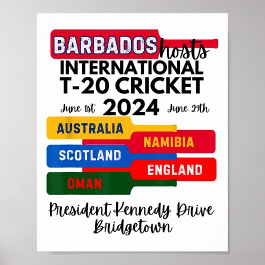 Rdos T-20 International Cricket  Poster (Vorne)