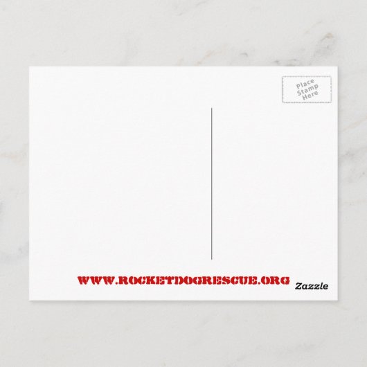 RDR-Logo (weiß/leerer Stern) Postkarte (Rückseite)