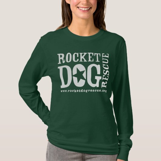 RDR Logo (weiß/Raumstern) T-Shirt (Vorderseite)