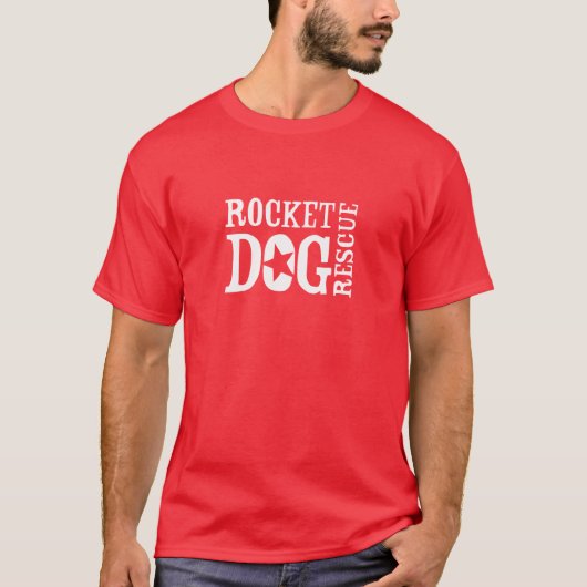 RDR Logo (weiß/Raumstern) T-Shirt (Vorderseite)