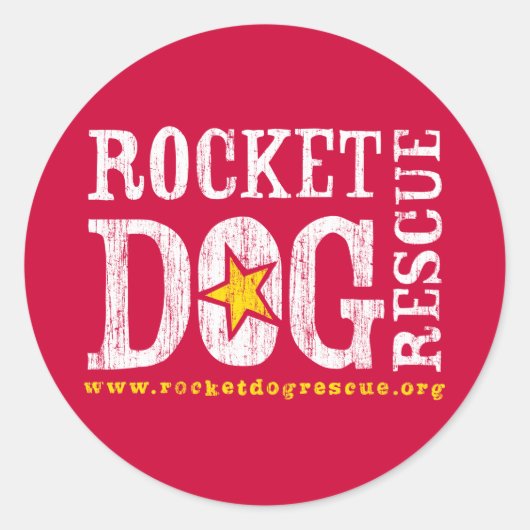 RDR-Logo (wht/goldenrod) Runder Aufkleber (Vorderseite)