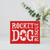 RDR-Logo (wht/leerer Stern) Postkarte (Stehend Vorderseite)