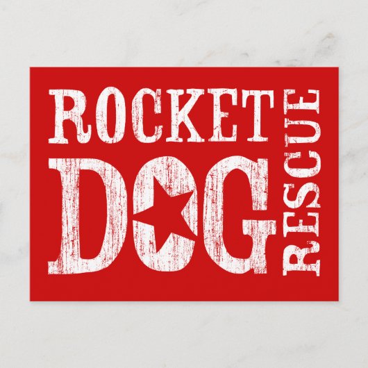 RDR-Logo (wht/leerer Stern) Postkarte (Vorderseite)