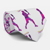 Re 90er Tennis Player-Muster Krawatte (Gerollt)