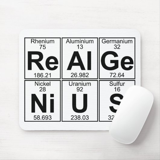 Re--Al-GE-Ni-U-s (wirkliches Genie) - voll Mousepad (Mit Mouse)