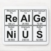 Re--Al-GE-Ni-U-s (wirkliches Genie) - voll Mousepad (Vorne)