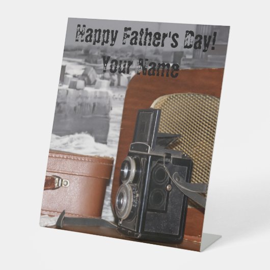 Re-analoge Videokamera Sockelschild (Vorderseite)