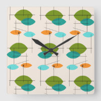 Re-atomar-Muster-Wand-Uhr