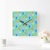 Re-Atomic-Kitsch-Quadrat-Acrylwand Quadratische Wanduhr (Zuhause)
