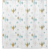 Re-Atomic-Sternexplosion Mitte des Jahrhunderts Duschvorhang (Vorderseite)