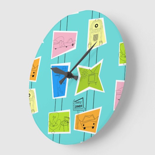 Re-Atomkitsch-Acrylwand Große Wanduhr (Winkel)