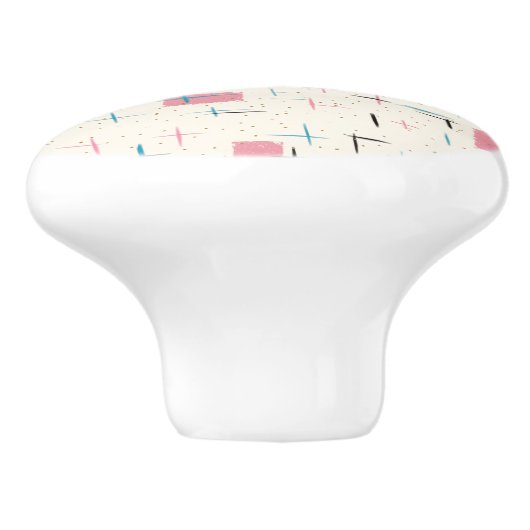 Re-Atomrosa-Muster-Keramik Pull Keramikknauf (Seitenansicht)