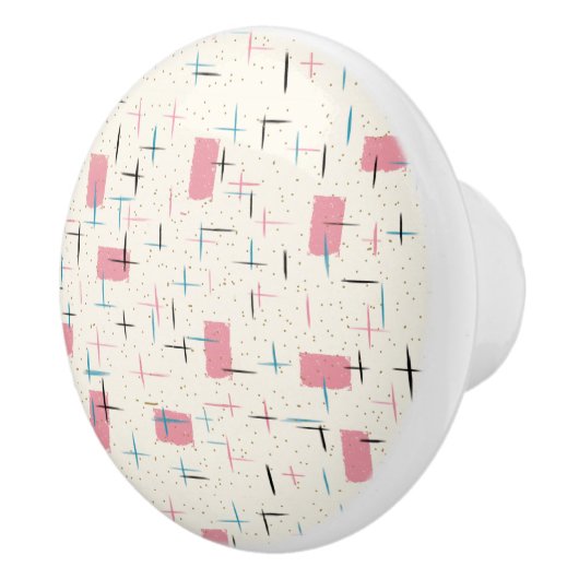 Re-Atomrosa-Muster-Keramik Pull Keramikknauf (Rechts)