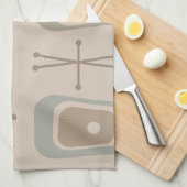 Re-Atomzeitalters weiche neutrale Farben Geschirrtuch (Viertel Falte)