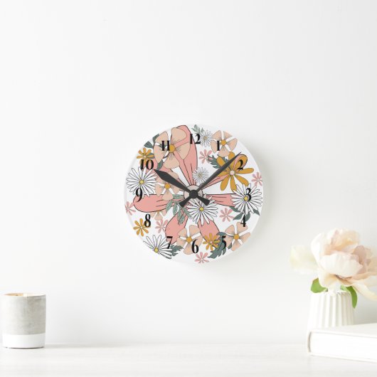 Re-Blume-Uhr Runde Wanduhr (Zuhause)