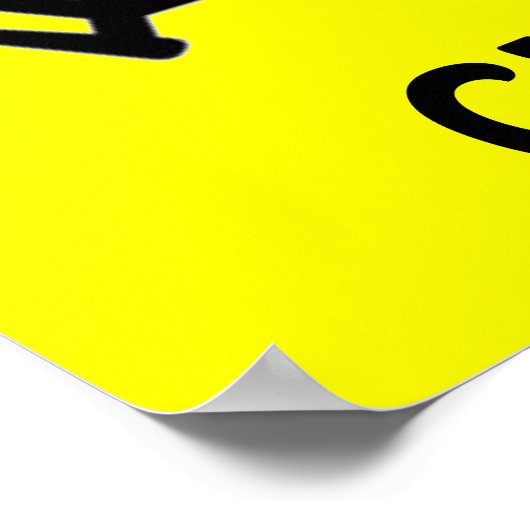 RE CYCLE Recycle Bicycle Symbol Poster (Ecke)