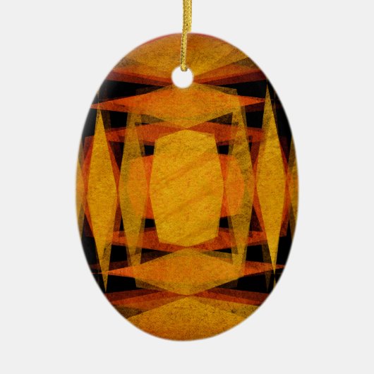 Re-Diamant-Muster Keramik Ornament (Vorne)