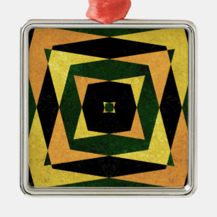 Re-Diamant-Muster Silbernes Ornament