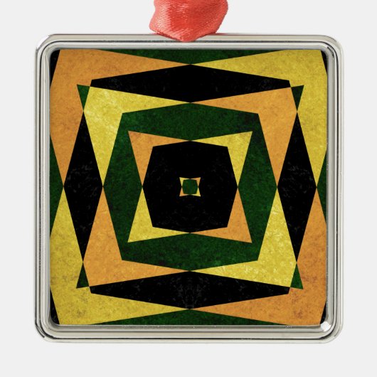 Re-Diamant-Muster Silbernes Ornament (Vorne)