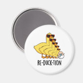 Re-duck-tion Funny Animal Duck Pun Magnet (Vorderseite/Rückseite)