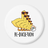 Re-duck-tion Funny Animal Duck Pun Magnet (Vorne)